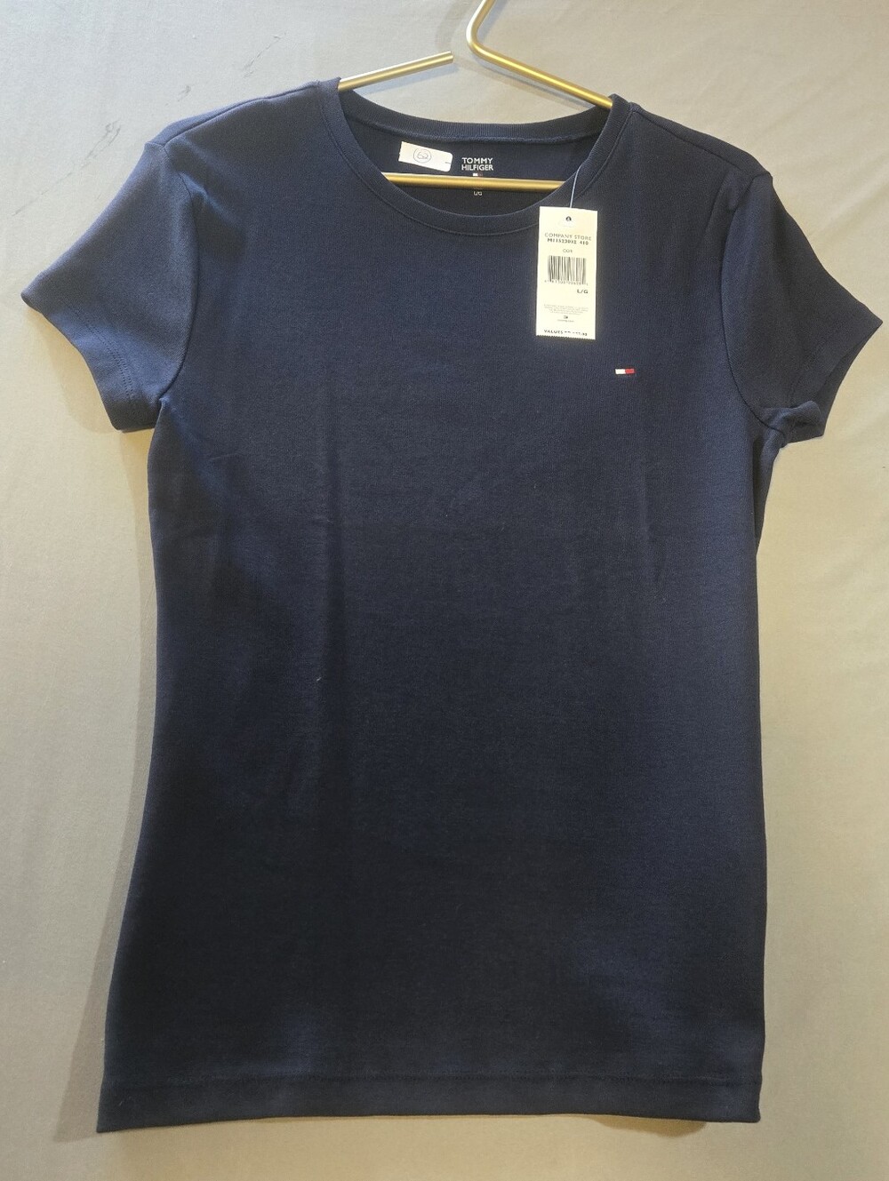 Tommy Hilfiger Navy Short Sleeve Crew Logo Tee